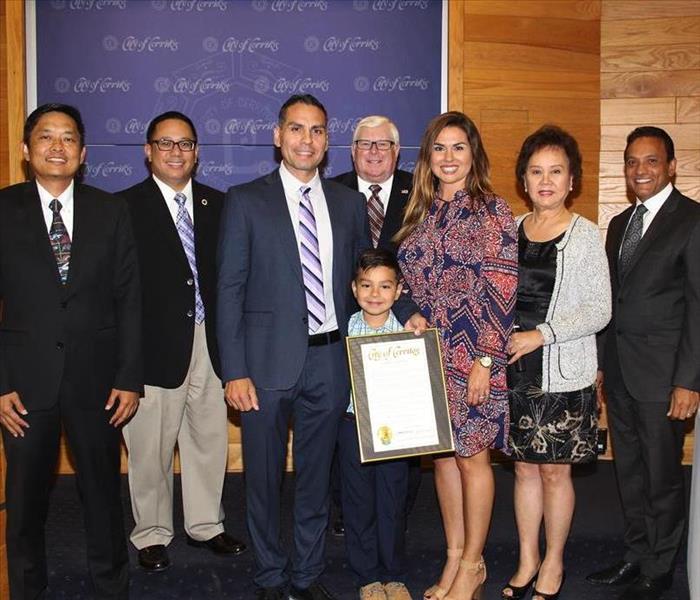 SERVPRO of Cerritos Owners Recognized with City Officials